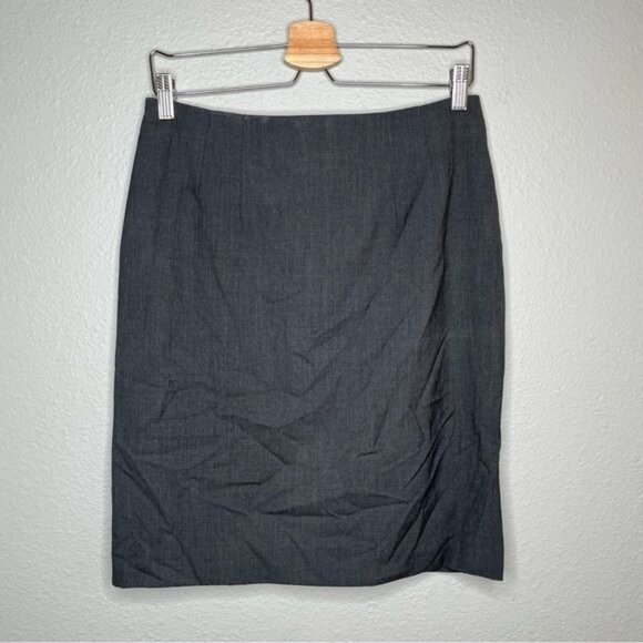 H&M womens 10 charcoal gray business pencil skirt office siren career wear size - Picture 2 of 10